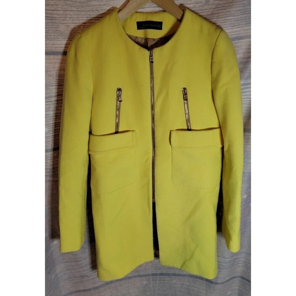 Zara Women Blogger Favorite Full Zip Coat - Picture 3 of 8